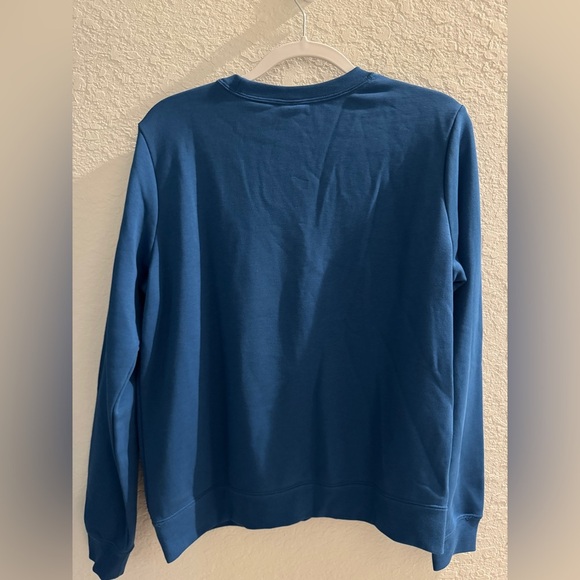 NWT Nike Women's NSW Club Fleece FT GX Crew Long Sleeve Sweatshirt Sz M in blue - Picture 10 of 10